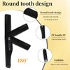 2PCS Folding Beard Combs for Men, Moustache Comb with Fine