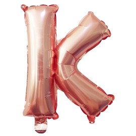 Glanzzeit 16 Inch Rose Gold Balloons Letter A to Z Number 0 to 9 Foil Balloons for Wedding Prom Birthday Party Baby Shower Christmas Decor (Letter K)