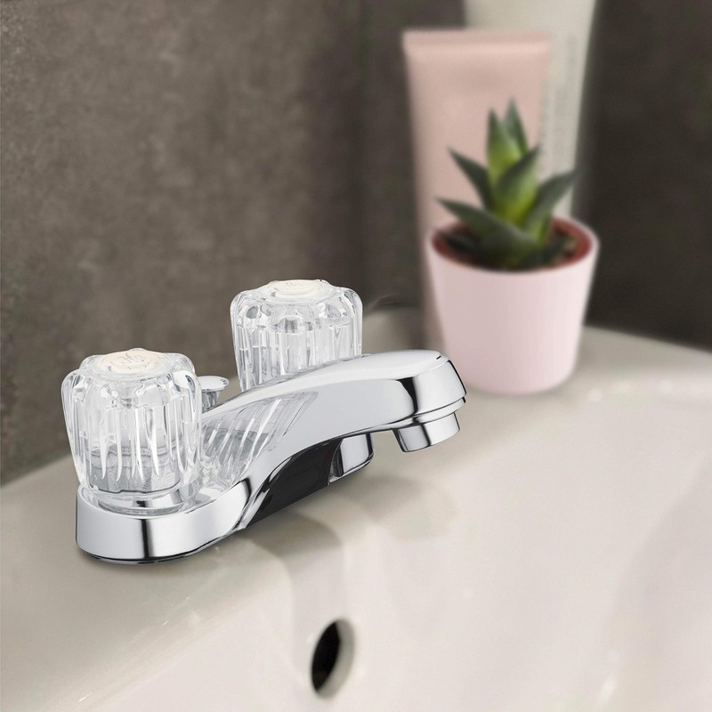 Aqua Vista 10-B421-AV Two Handle Bathroom Sink Faucet, Polished Chrome