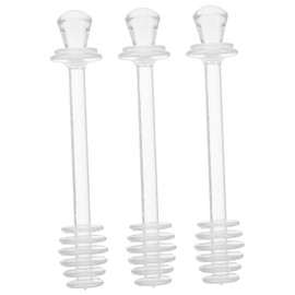 FELTECHELECTR 3Pcs Transparent Stick Versatile Honey Mixing Rod Syrup Jam Tea Stirring Convenient Kitchen Tool for Everyday Use
