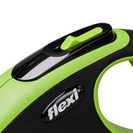 Flexi Comfort Cord Black & Green Small 5m Retractable Dog Leash/Lead for dogs up to 12kgs/26lbs