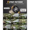 RAINPOINT Garden Hose Nozzle, Hose Sprayer Nozzle with 9 Spray