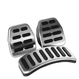 Qiilu 3 Pedals Footrest Manual Stainless Steel