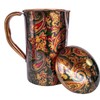 Rastogi Handicrafts Pure Copper Jug Screen Printed pitcher (1 Pitcher)