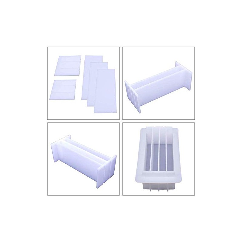 Large Loaf Soap Mold, Thick Lip Silicon Rectangular Mould Dividers,