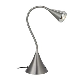 HomeFocus Touch Dimmer Reading Desk Lamp,Table Lamp,Bedside Table Lamp,Desk Light,Table Light,Night Light,5 Watt LED 3000K Warm Light,Metal,Satin Nickel Color