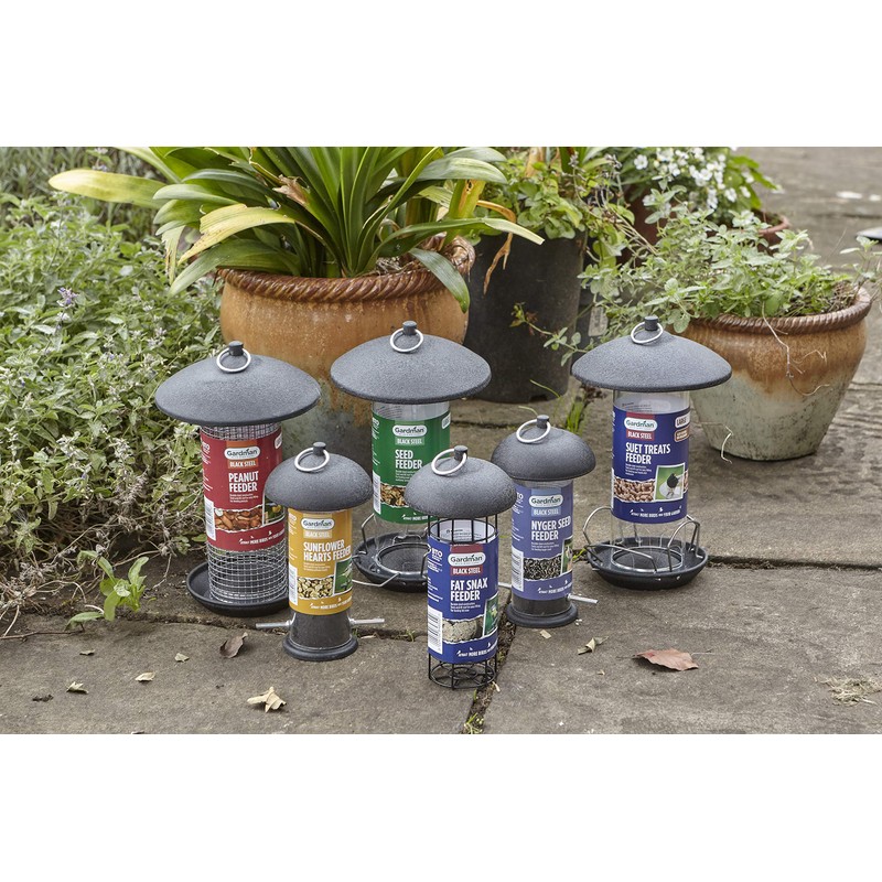 Gardman A01481 Large Steel Peanut Feeder - Black, 16 x