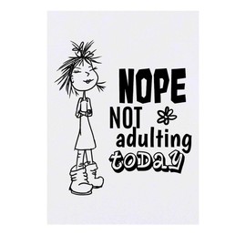 'Not Adulting Today' Temporary Tattoo - Water Resistant, Skin-Safe, Non-Toxic Transfer (TO00080983)