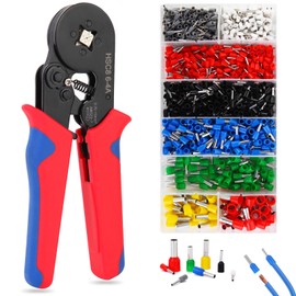Wire End Ferrules Set with 1200 Pieces, Wire End Ferrules, Crimping Pliers, Crimping Pliers, Wire End Ferrules, Crimping Pliers, Crimping Pliers Set for 0.25-10 mm² (AWG 23-7)