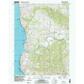 Petrolia CA topo map, 1:24000 Scale, 7.5 X 7.5 Minute, Historical, 1997, Updated 2002, 26.9 x 21.5 in - Polypropylene