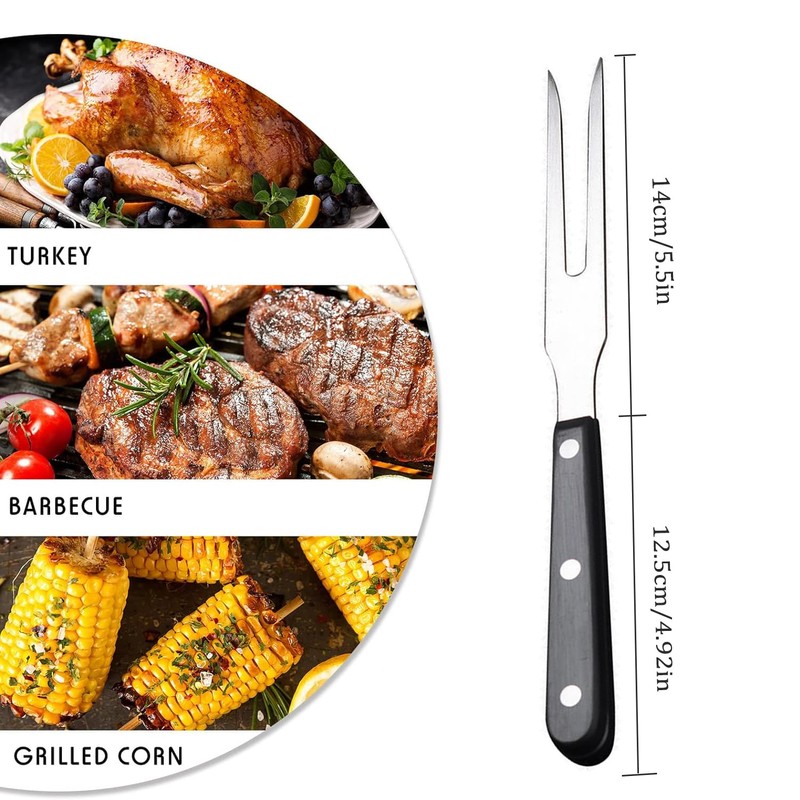 2 Pieces Carving Forks, Stainless Steel Carving Fork Barbecue Fork