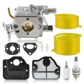 GoaMotors Carburetor 530071987 with Air Filter Tune Up Kit Fit for Husqvarna 36 41 136 137 137E 141 142 141LE 142E Chainsaw for Poulan 2200 2500 2600 Chainsaw Replaces for WT-834, WT-657, WT-529