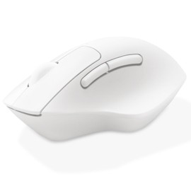 ELECOM Bluetooth Mouse Ergonomic Shape, Silent Click, 18-Month Battery Life, 2000DPI, 5 Buttons with Tilt Wheel, Optical Sensor, Compatible with PC, Mac, Laptop, SHELLPA, White (M-SH30BBSKWH)