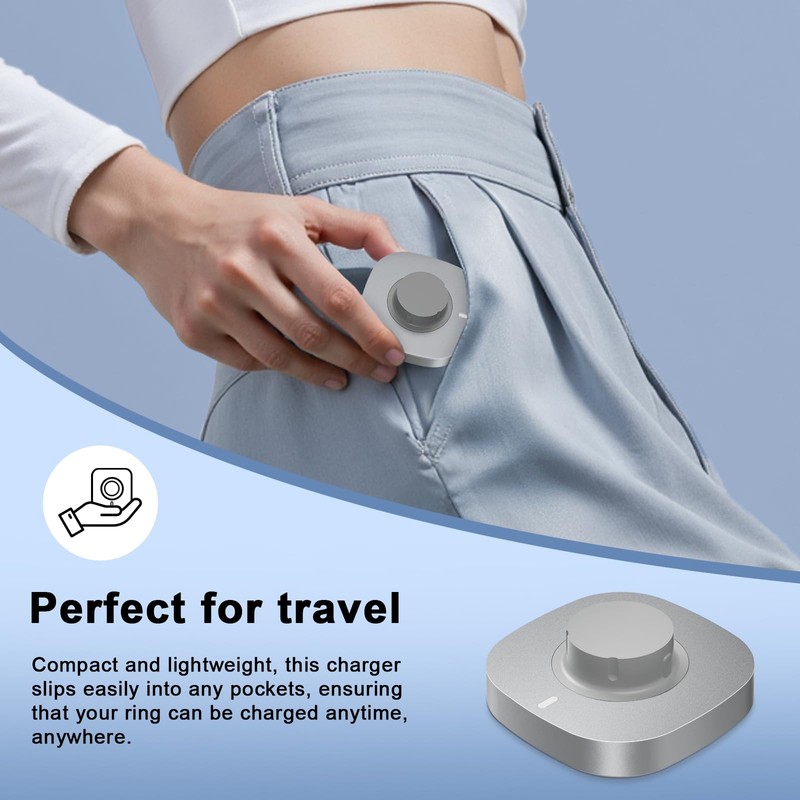 ZOOROO Charger Compatible with Aura-Ring 4 Size 7, Fast Charging