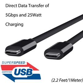 Works USB Type-C Direct Charging and Data Cable for Beats FIT PRO with Dual 2 5Gbps USB-C Connectors! (625MB/s)