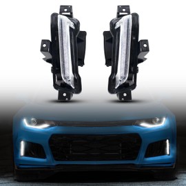 KAKABAS LED DRL Fog Lights Compatible with 2016-2018 Chevy Camaro