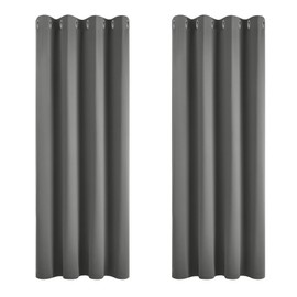 Deconovo Deconovo Blackout Curtains Super Soft Bedroom Curtains Thermal Insulated Energy Saving Curtains for Kids Light Grey 46x63 Inch 2 Panels