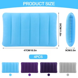Pack of 4 Inflatable Pillows Inflatable Beach Cushion Inflatable Beach Cushion Inflatable Beach Cushion Inflatable Outdoor Camping Cushion Inflatable Beach Pillow Inflatable Beach for Camping Travel