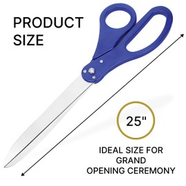 25 Inch Grand Opening Scissors Blue – Blue Scissors 25'' Giant Scissors for Ribbon Cutting Ceremony Heavy Duty Scissors Giant Ribbon Cutting Scissors for Inauguration Ceremonies & Special Events