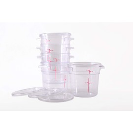 Jiwins 5 Pack 6Qt Food Storage Containers With Lids Airtight,Storing Grains With Marks To Measure Food,Store Sugar Rice And flour/Clear