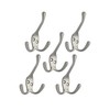 QCAA Coat Hat Hook with Three Prongs, 4", Zinc Die