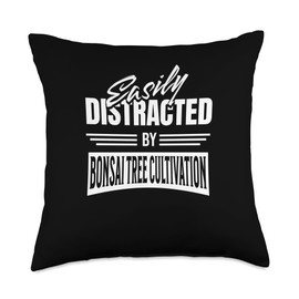 Bonsai Tree Cultivator Tiny Tree Bonsai Tree Cultivation Throw Pillow