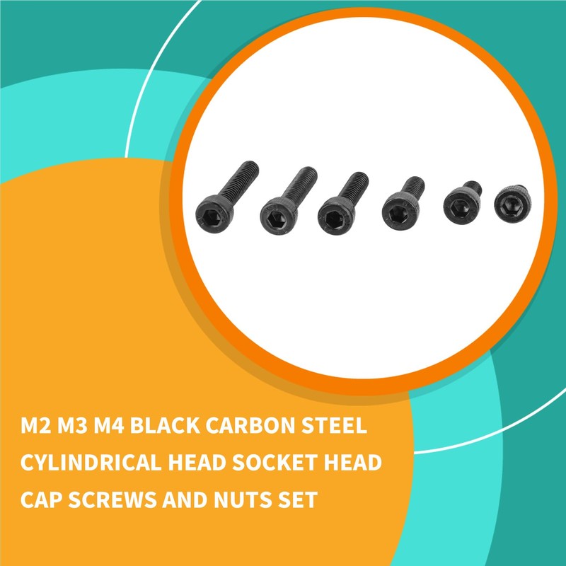 1260 Piece M2 M3 M4 Screws Set, Cylinder Screws with