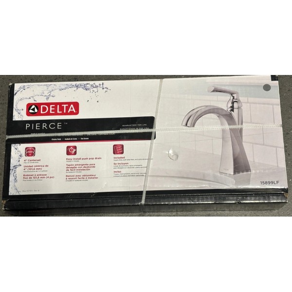 Delta Pierce 1-Handle Bathroom Centerset Faucet in Chrome 15899LF with