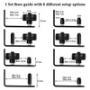 TIMESETL Sliding Door Floor Guide 8-in-1 Adjustable Floor Roller Guide,
