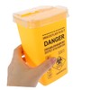 TOVINANNA 0.26 Gallon Yellow Sharps Disposal Container - Rectangular, PP