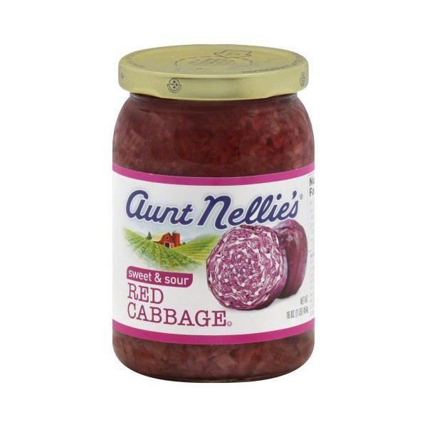 Aunt Nellie's Sweet & Sour Red Cabbage 16 Ounce (Pack of 4) by Aunt Nellie's