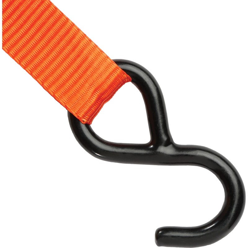 BLACK+DECKER BDX1004 Black/Orange 1" x 10' Cam-Buckle Tie Down Straps