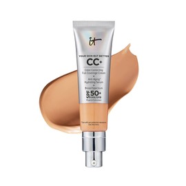 IT Cosmetics IT Cosmetics Your Skin But Better CC+ Cream, Neutral Tan - Color Correcting Cream, Full-Coverage Foundation, Hydrating Serum & SPF 50+ Sunscreen - Natural Finish - 1.08 fl oz