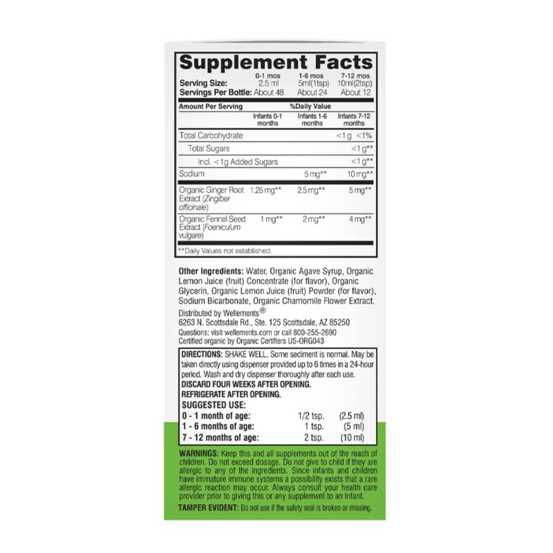 Wellements Wellements Organic Gripe Water | Relieves Occasional Stomach Discomfort