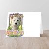 CafePress Easter Egg Cookies Westie Folded Greeting Card Matte