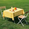 Waterproof Check Disposable Vinyl Tablecloth & Mat Check Red 5ea