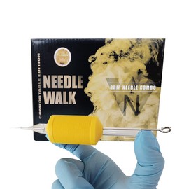 NeedleWalk 20PCS 25MM 1" tattoo Needles and Tubes Combo tattoo Needles and 1 Inch Disposable tattoo Tube Set 20 Assorted 20 Mixed tattoo Tubes 1203RL 1205RL 1207RL 12099RL 1211RL 4Pcs for each