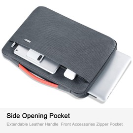 LANDICI 360°Protective 14 15 Inch Laptop Sleeve Case Compatible with MacBook Pro 14,MacBook Air 15,15 Surface Laptop,14"-15" HP Dell Asus Acer Laptop,Waterproof Computer Cover Bag,Grey