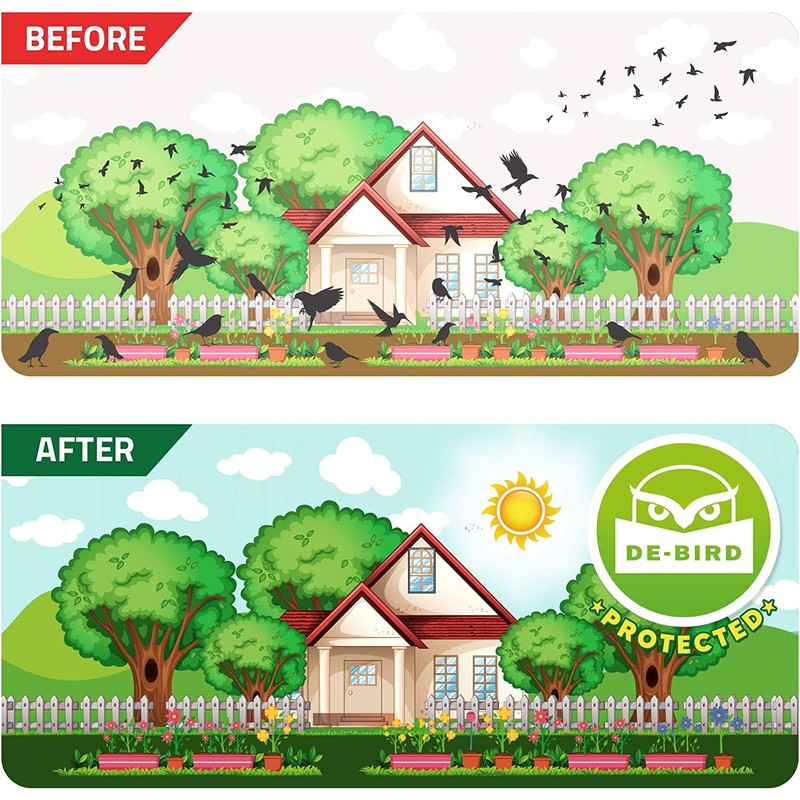 De-Bird Scare Tape - 125 Ft Roll, Holographic, Garden Style