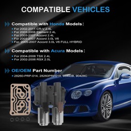 Kessocco 28260-PRP-014 Transmission Dual Linear Solenoid with Gasket Replacement for Honda Accord Element CR-V Acura TSX RSX 2002-2011