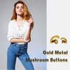Zzcy Pack of 50 Shiny Gold Coloured Metal Buttons Hemisphere