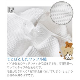 Kaneno Towel, Made in Japan, Kitchen Waffle Towel, Antibacterial, Odor Resistant, Daisy Included, Loop, Approx. 13.4 x 15.0 inches (34 x 38 cm), Senshu Cloth