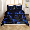 Black Navy Blue Duvet Cover Modern Geometric Comforter Cover Gradient