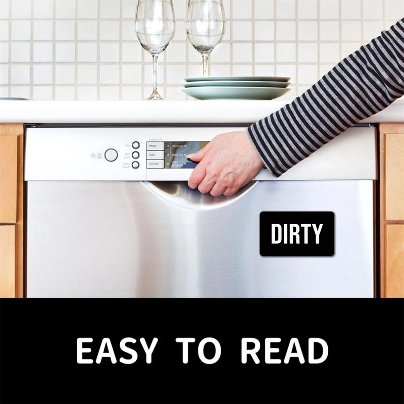 Dishwasher Magnet Clean Dirty Sign, Double-Sided Dirty Clean Magnet for