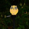 YZYOE Solar Powered White Blue Eyed owl Lights, Garden Decorative