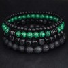 4Pcs Bracelet 6mm Natural Stretch Adjustable Beaded Bracelets for Men