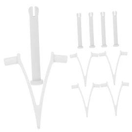 Levemolo 5 Sets Swimming Pool Accessories V Clip Vacuum Pool Supply Skimmer Net Attachment Clip Plastic v Clips Pool Accessory Leaf Rake Attachment Clip Swimming Pool Cleaning Tools