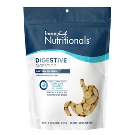 Fromm Family Nutritionals Digestive Functional Dog Treats - Premium Dog Treats to Support Digestive Issues, Upset Stomachs, & Diarrhea - Contains Pumpkin - 6 oz