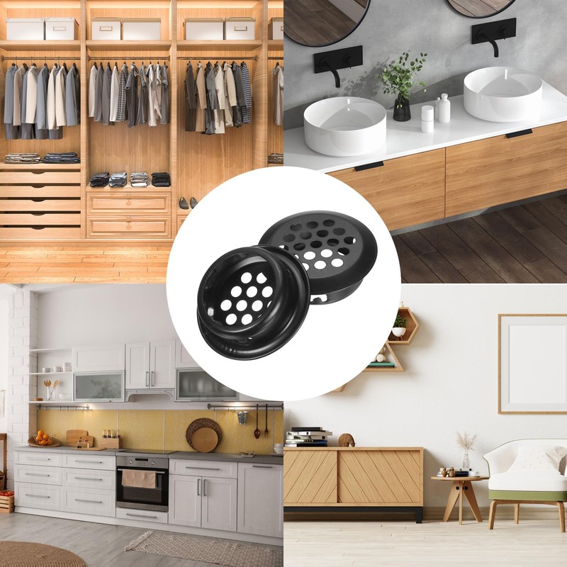 sourcing map 24Pcs Air Vents Circular Soffit Vent 19mm/0.7" Stainless
