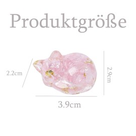 HYZSHL Pack of 2 Cat Figures, Cat Decoration, Cat Figure, Crystal Cats, Crystal Decoration, Sleeping Cat Figures, Rative Home Decoration for Cat Lovers and Relaxation, Gift, Pink and Purple